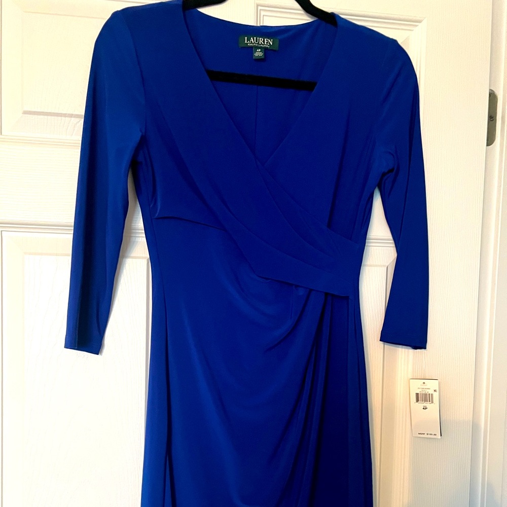 Blue Lauren dress. Sz 4p. NWT